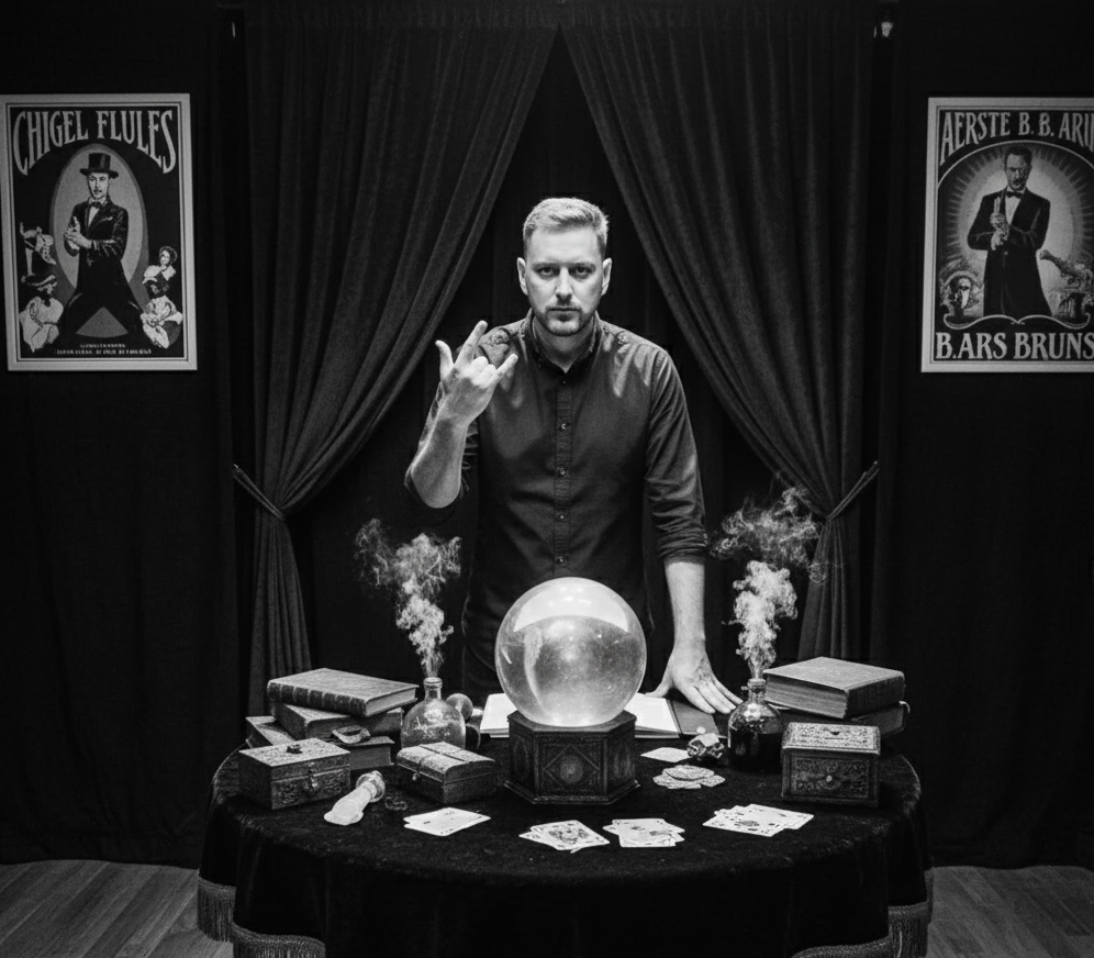 Magnus Marcus performing magic